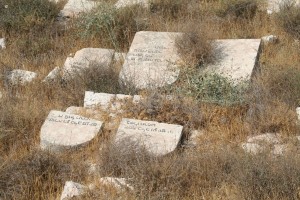 desecrated Mt Olives graves
