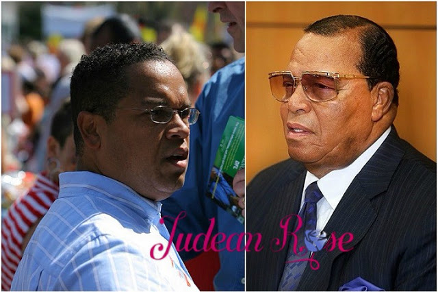 Farrakhan: By Tasnim News Agency, CC BY 4.0, https://commons.wikimedia.org/w/index.php?curid=47879606 Ellison: By Michael Hicks (Flickr: img_7947) [CC BY 2.0 (https://creativecommons.org/licenses/by/2.0)], via Wikimedia Commons