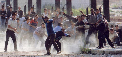First Intifada - Rock throwing